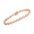 Contemporary Rose Gold over .925 Sterling Silver 1/4 Cttw Diamond Miracle-Set Teardrop Shaped 7” Link Bracelet (I-J Color, I3 Clarity) For Sale - Image 3 of 6