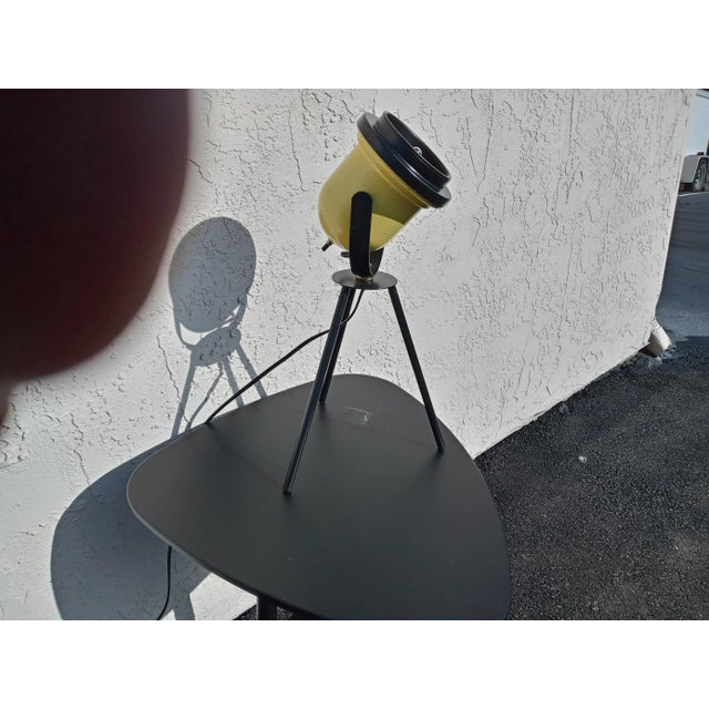 Metal 1970s Yellow Tripod Desk or Table Lamp For Sale - Image 7 of 7