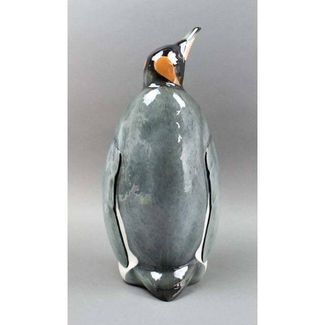 Hutschenreuther Germany Vintage Porcelain Penguin With Baby Sculpture Figure. Measures approximately 8 1/2" long, 7 1/4"...
