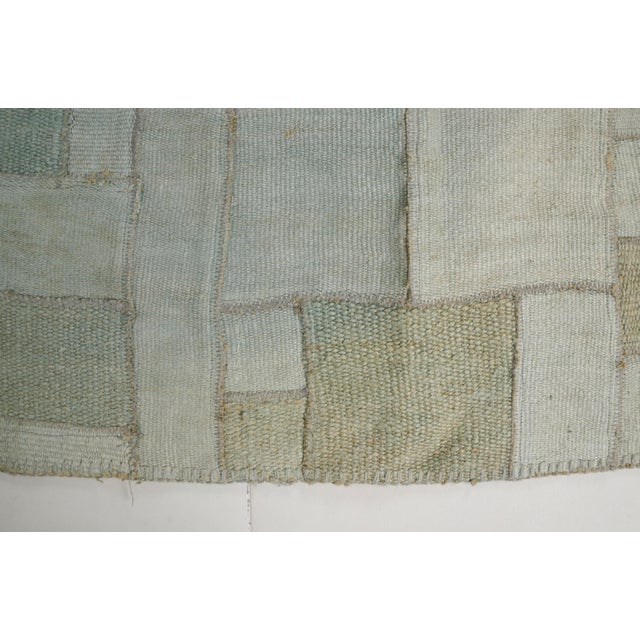 Light Green Oushak Wool Carpet For Sale - Image 9 of 10