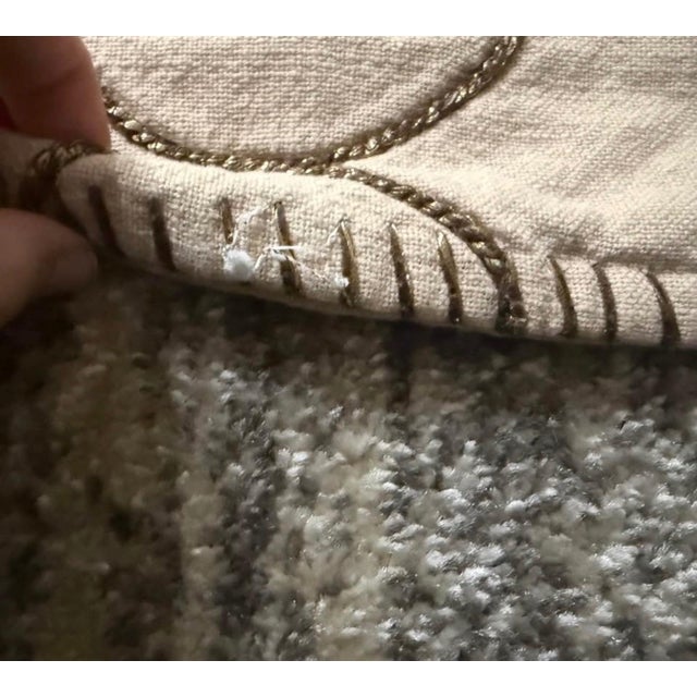 Pottery Barn Pottery Barn Beige Decorative Pillow Cover 22x22 Cotton For Sale - Image 4 of 8