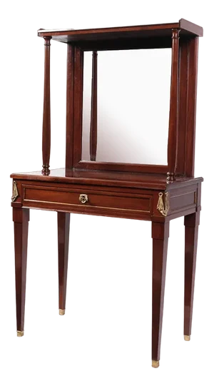 Dressing Table Vanity Table in Mahogany, Netherlands, 1830s