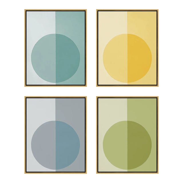 Modern Cool Forevers by Stephanie Henderson in Gold Frame, Large Art Prints on Canvas, Set of 4 For Sale
