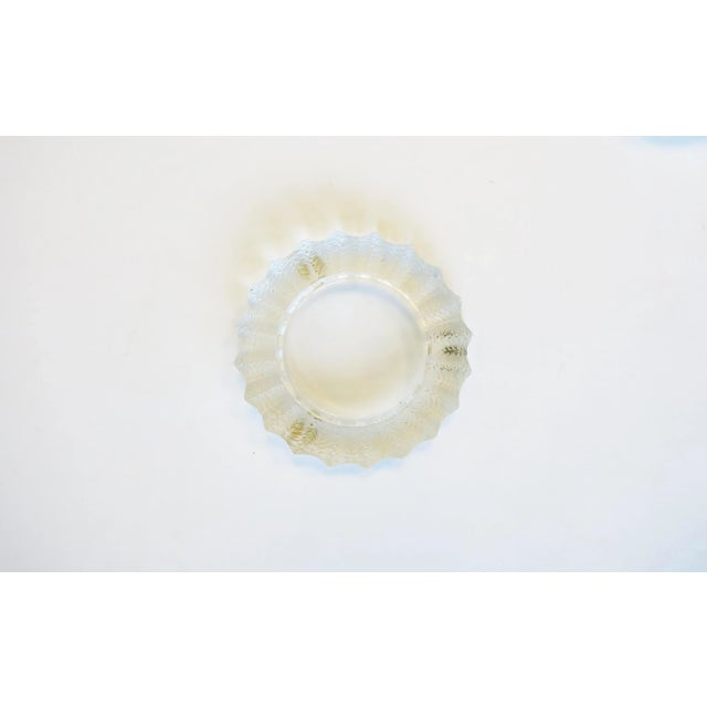 Lalique French Crystal Leaf Design Dish Catchall or Ashtray For Sale In New York - Image 6 of 13