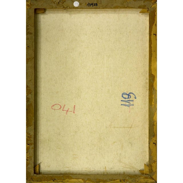 Red Luigi Aquino, Portrait of Woman, Oil on Canvas For Sale - Image 8 of 10