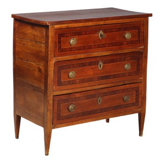 Small Neoclassical Chest of Drawers in Cherrywood For Sale