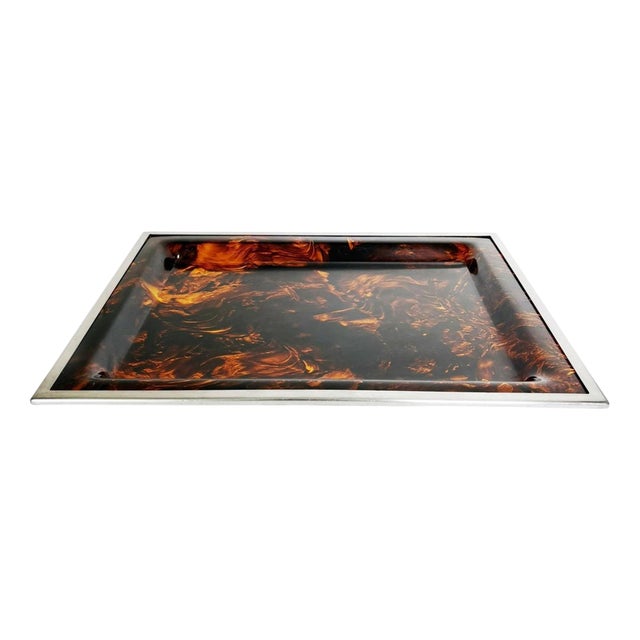 Metal and Faux Effect Tray, France, 1970s For Sale