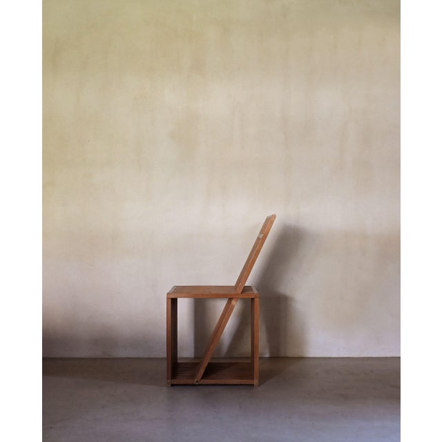 1990s Strips Wood Occasional Chair, 1990 For Sale - Image 5 of 14
