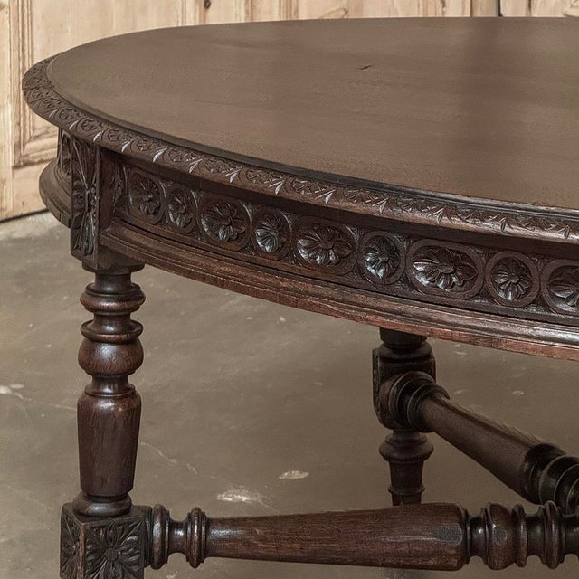 19th Century French Louis XVI Oval Coffee Table For Sale - Image 11 of 12