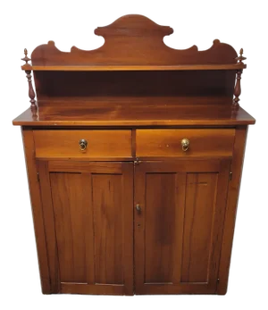 Antique Cherry Jelly Cupboard With Gallery Back, Circa 1900
