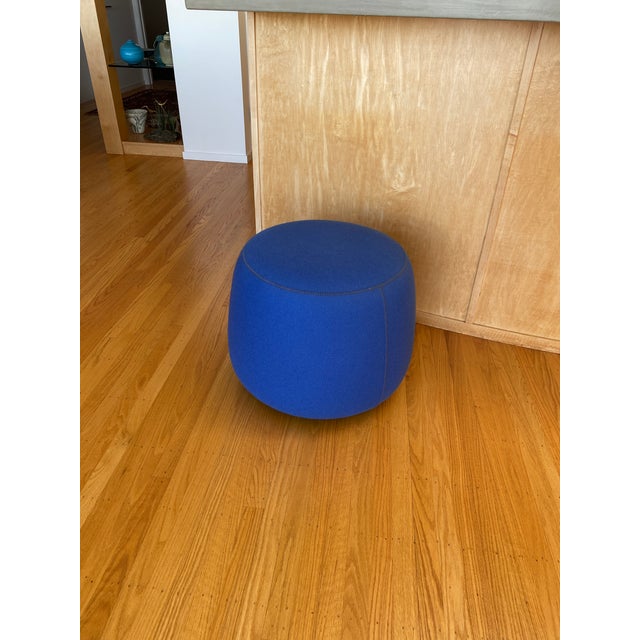 Modern Bernhardt Designs Upholstered Pouf Stool For Sale - Image 3 of 10