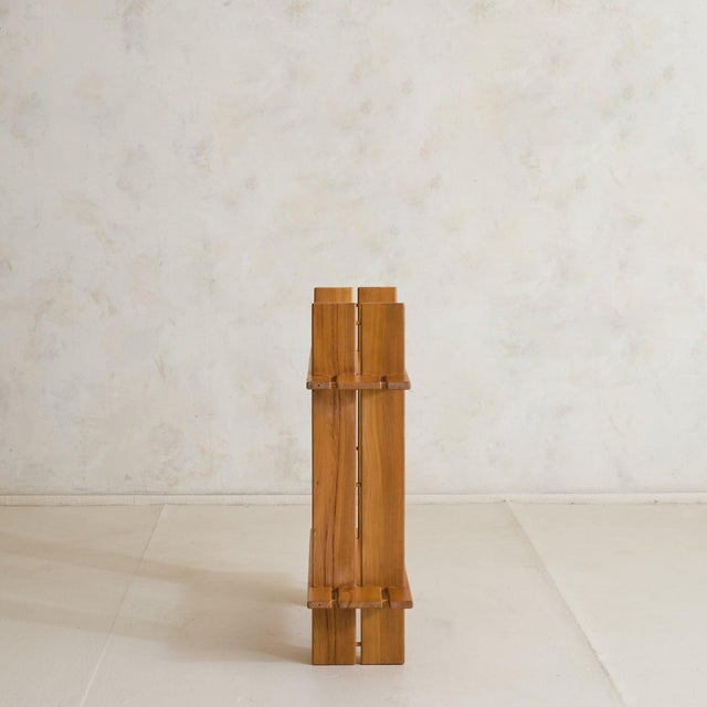Vintage French Elm "Savoie" Shelf by Maison Regain For Sale - Image 4 of 11