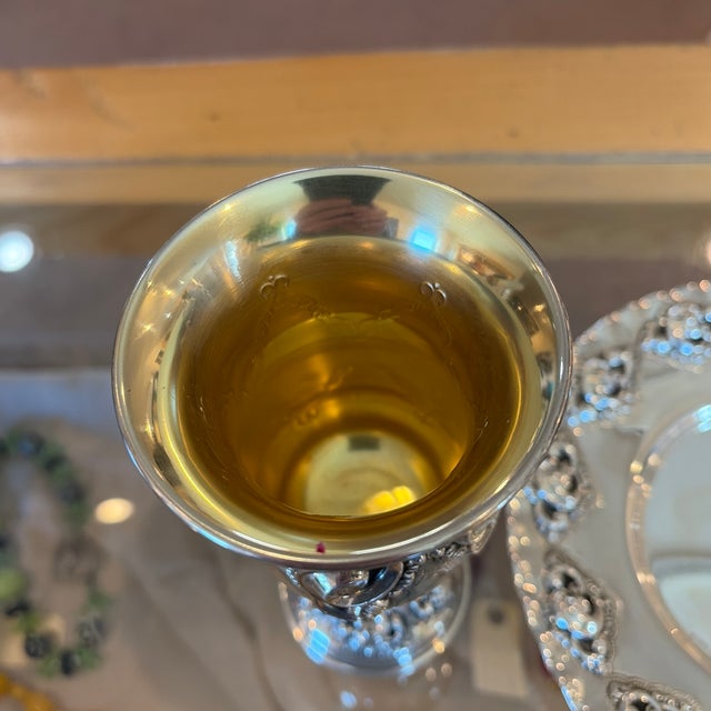 Religious Early 20th Century Hazorfim Kiddush Set - 2 pcs For Sale - Image 3 of 7