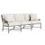 Brown Jordan Venetian Sofa, Textured Pewter frame with Fusion Natural fabric For Sale - Image 12 of 12