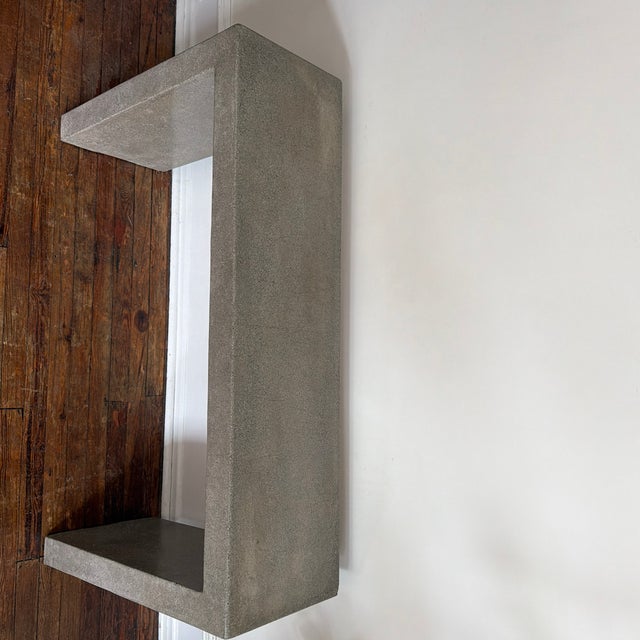 Sculpture Materials Cb2 Concrete Parsons Waterfall Console For Sale - Image 7 of 12