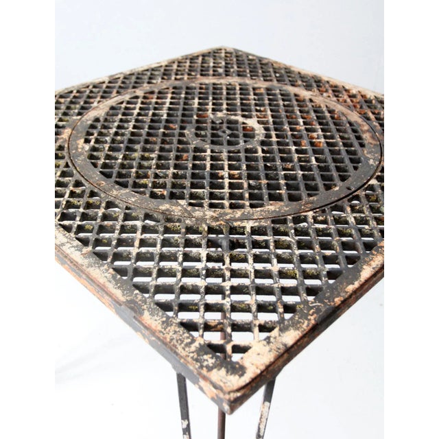 Black Mid-Century Hairpin Leg Iron Patio Table For Sale - Image 8 of 12