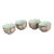 Vintage Set of 4 Hand Painted Colorful Japanese Imari Teacups Bowls, Marked For Sale