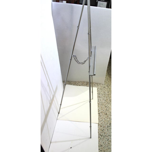 Large Scale Easel With Silver Finish For Sale In West Palm - Image 6 of 9