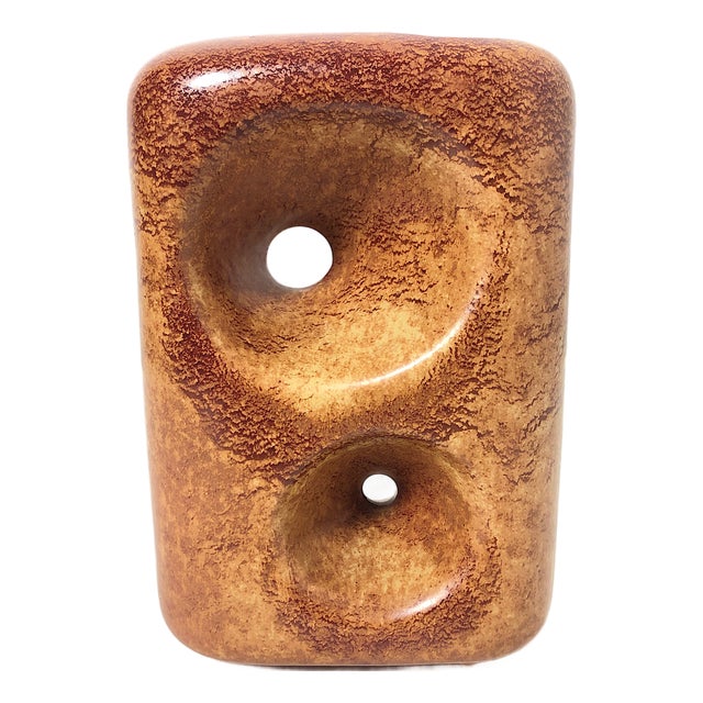 Vintage Glazed Ceramic Vase by Roberto Rigon for Bertoncello, 1960s For Sale