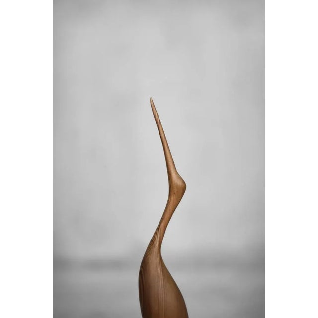 Danish Mid-Century Modern Wood Crane Figurine, 1960s For Sale - Image 9 of 11