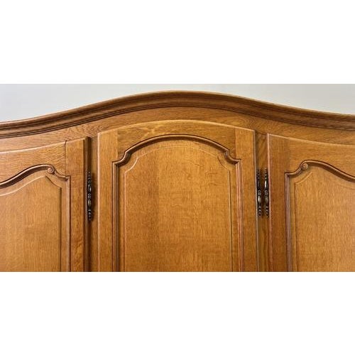 Vintage French Wardrobe in Oak For Sale - Image 4 of 10