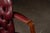 Late 20th Century Pair of Tufted Leather Round-Back Dining Chairs in Burgundy For Sale - Image 10 of 12