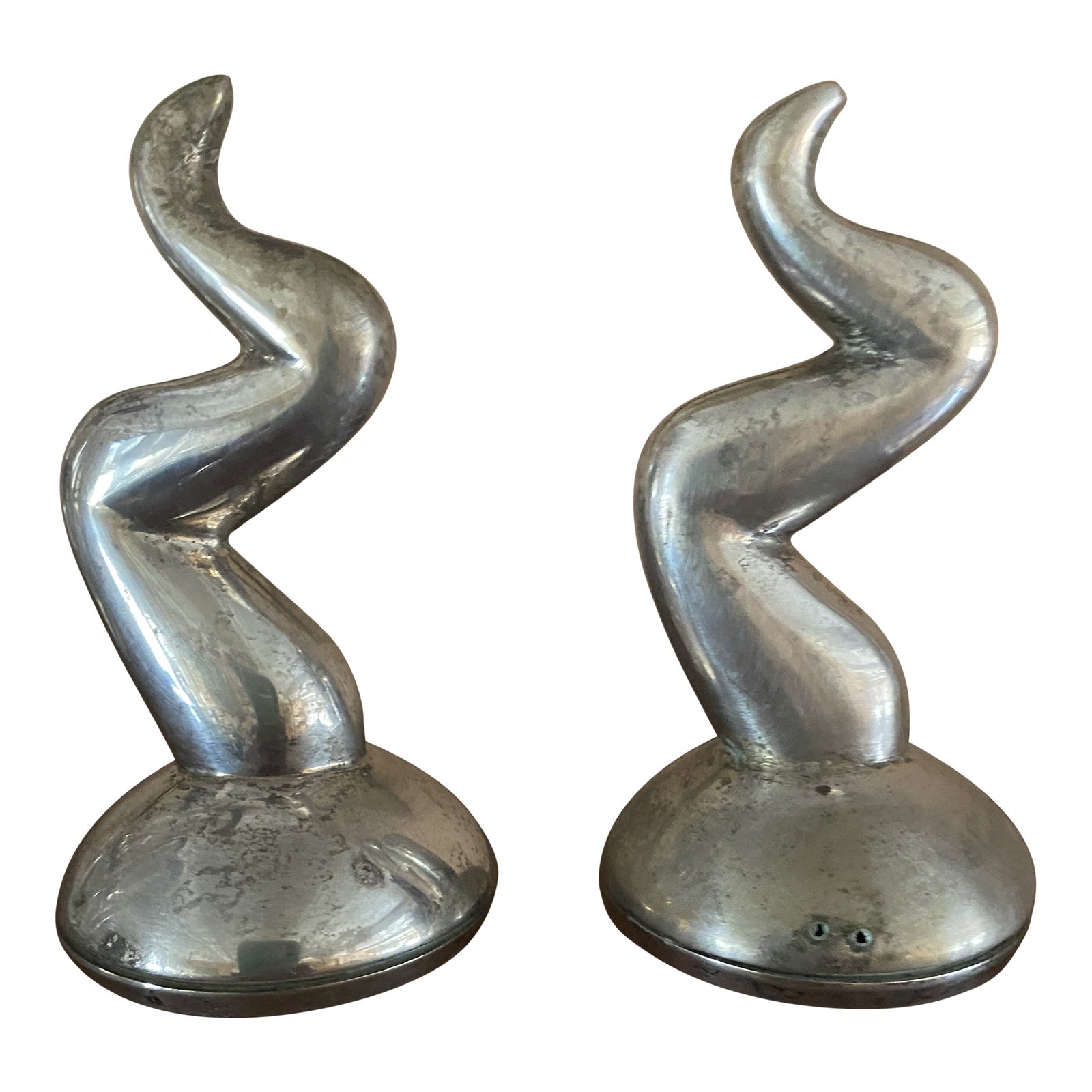 1930s SilverTone Metal Designer Salt and Pepper Shakers a Pair Chairish