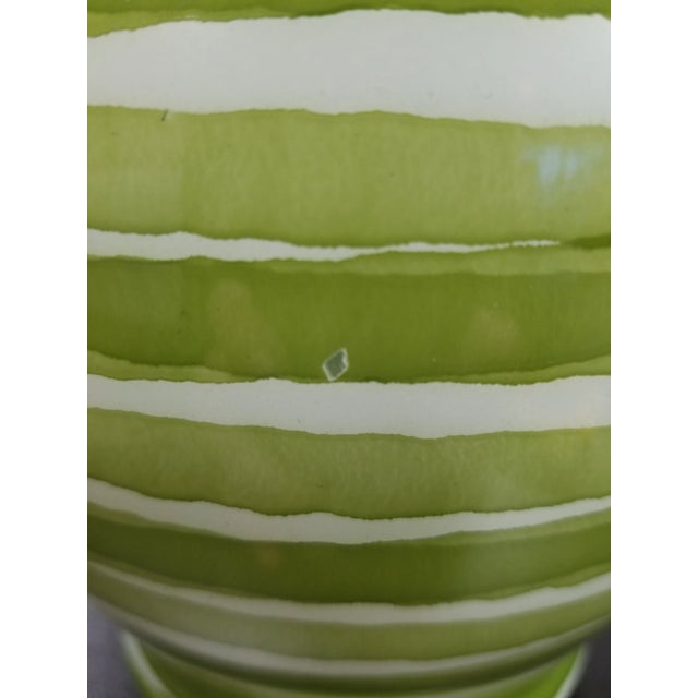 Mid 20th Century Cold-Painted Green Vase For Sale In Sacramento - Image 6 of 10