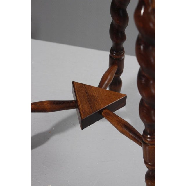 1950s Brutalist Turned Wood Stool, 1950s For Sale - Image 5 of 15