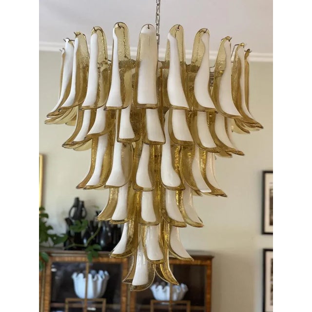 Contemporary Murano Chandelier in Mazzega Style For Sale - Image 3 of 7