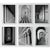 Black and White Gallery Wall of Photographs Installation 'Arches' #2 - Set of 6. Measurements of each photograph (in.): W...