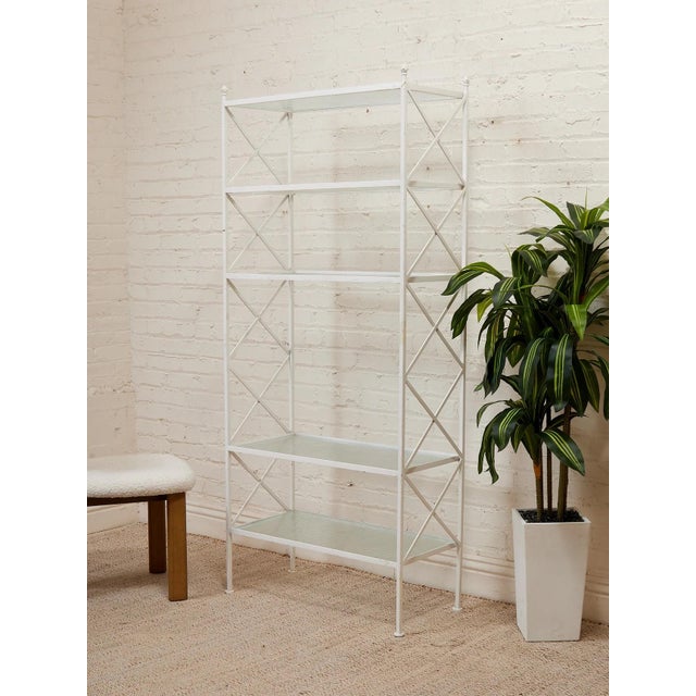 Mid 20th Century Vintage White Plant Shelf For Sale - Image 5 of 12