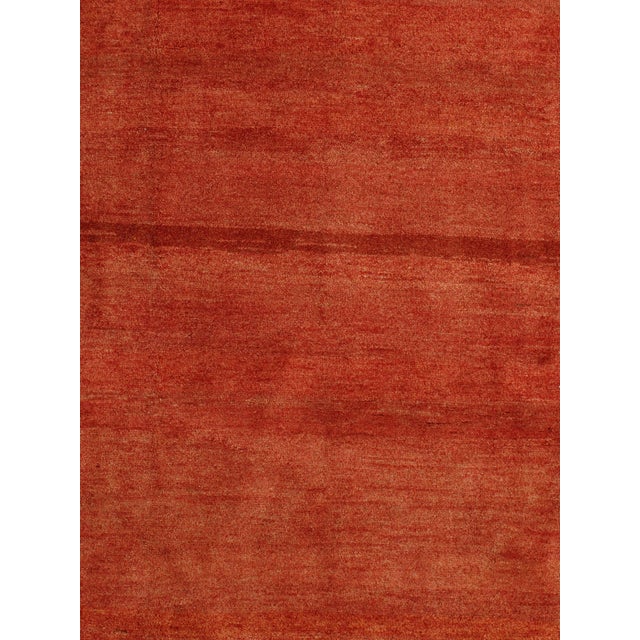 Contemporary Vintage Hand-Knotted Persian Gabbeh Rug 9'5" X 11'0" For Sale - Image 3 of 5