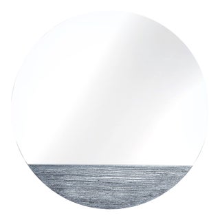 Orizzonte 900 Silver Round Mirror by Disain1971 For Sale