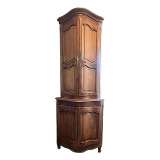 Antique French Country Corner Cabinet For Sale