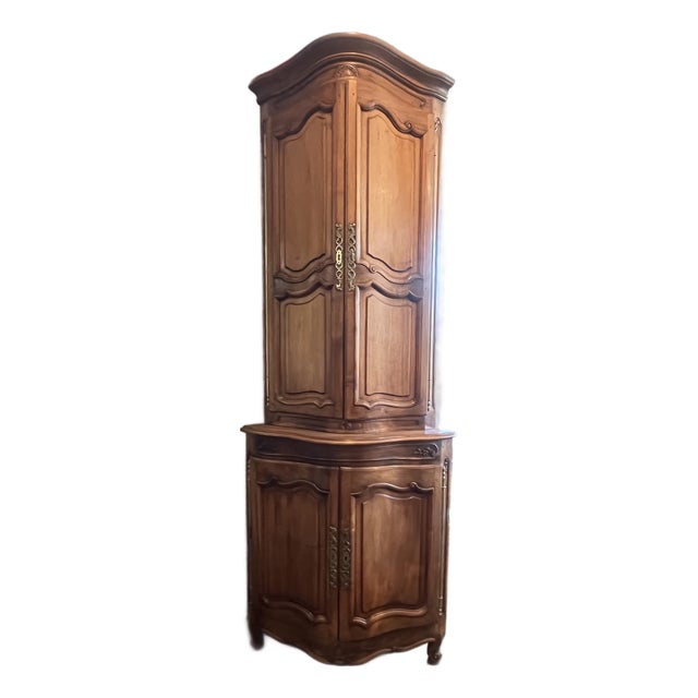 Antique French Country Corner Cabinet For Sale