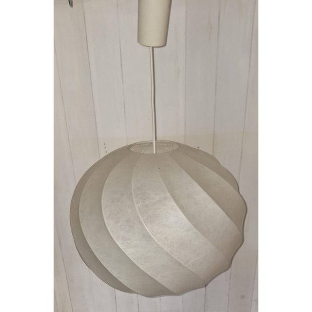 Vintage Italian Cocoon Ceiling Lamp, 1970s For Sale - Image 4 of 7