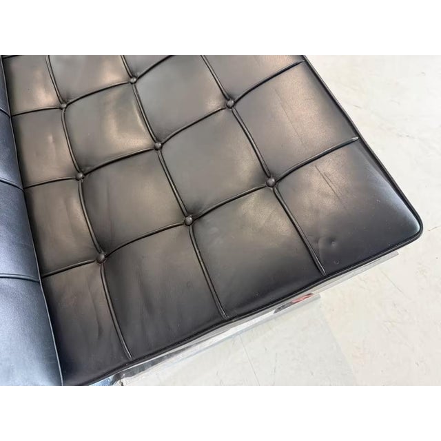 Leather Barcelona Chair by Ludwig Mies van der Rohe for Knoll Inc. For Sale - Image 6 of 16