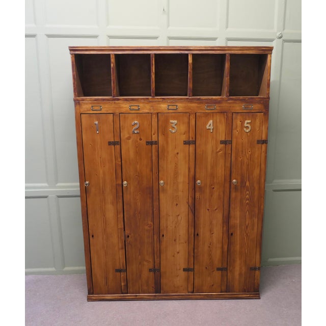 Pine Sports Locker, Equipment Cupboard A good piece, this piece could be used for any sport or as Shop Display. It is a...