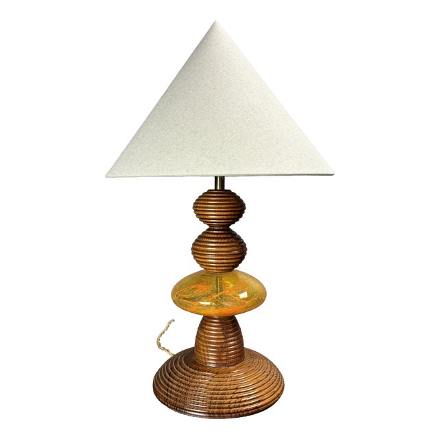 Mid-Century Modern Adjustable Table Lamp with Glass Sphere, 1970s For Sale