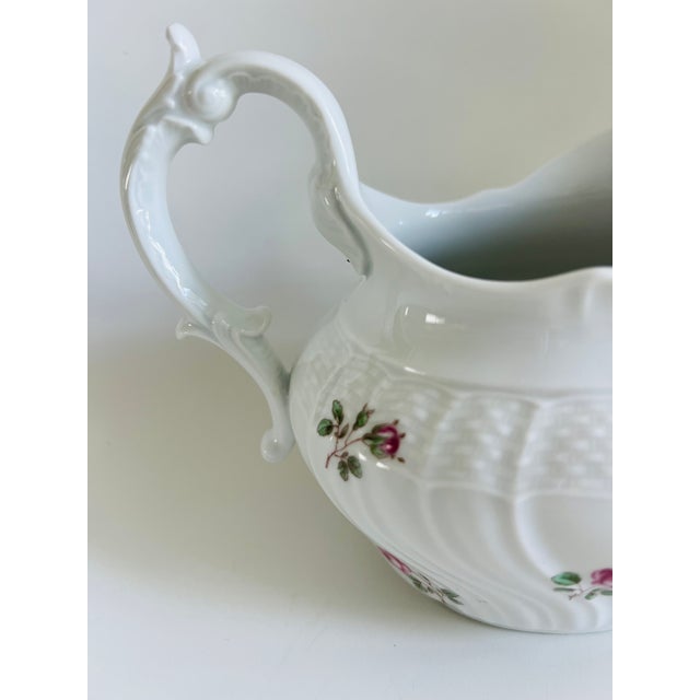 1735 Italian Ginori Roselline Tea Milk Jug Creamer, Vecchio Ginori Shape For Sale In Miami - Image 6 of 8