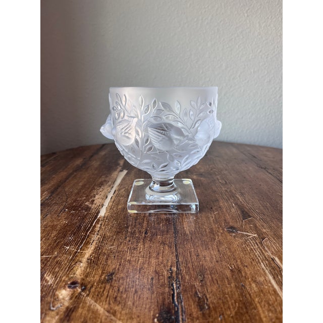 Lalique Lalique Elisabeth Vase in Clear and Frosted Crystal by Marc Lalique For Sale - Image 4 of 8