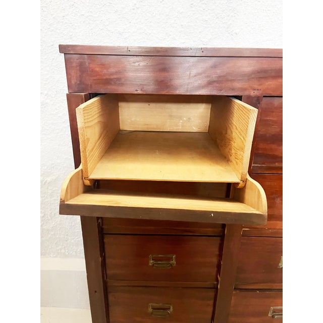 Wood Antique Filing Cabinet, 1890s For Sale - Image 7 of 8
