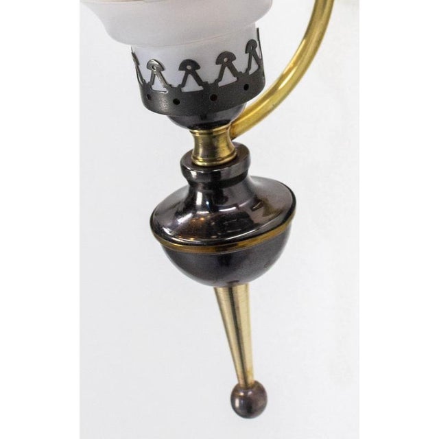 Neo-Classical Sconces in Brass & Glass, 1960s, Set of 2 For Sale - Image 4 of 13