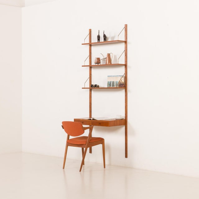 Danish Teak Shelving Unt with Desk in the style of Poul Cadovius, 1960s For Sale - Image 14 of 14