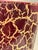 Late 20th Century Vintage Italian Oxblood Red & Gold Crackle Glass Ice Bucket With Gilt Handles For Sale - Image 5 of 9