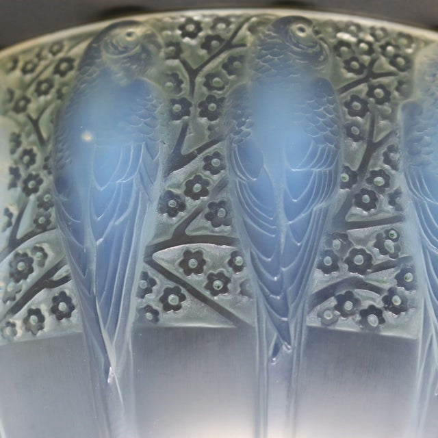 Rene Lalique Opalescent Glass 'Perruches' Bowl For Sale - Image 6 of 12