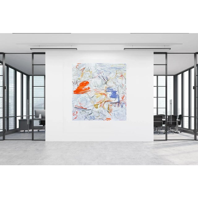 Textile XL "Silent Witness" by Trixie Pitts Abstract Expressionist Oil Painting For Sale - Image 7 of 13