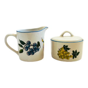 Stoneware Creamer and Sugar Bowl - Set of 2
