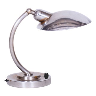 Bauhaus Chrome Table Lamp attributed to Frant Anyz, Czechia, 1920s For Sale
